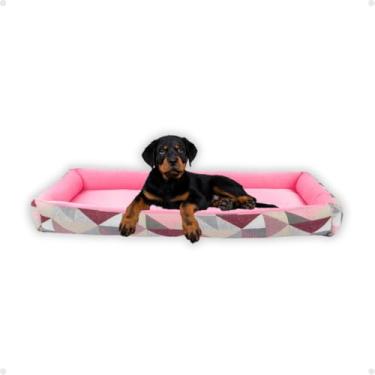 Imagem de Cama Colchão Para Pet Porte Grande Aconchegante Confortável (Triângulo rosa)