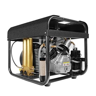 Imagem de TUXING Compressor de ar PCP de 4500 psi, cilindro duplo, bomba de ar elétrica de alta pressão, separador de água e óleo integrado, tanque de paintball para armas de ar comprimido 220V (TXEDT032)