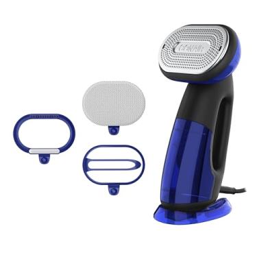 Imagem de Conair Vaporizador portátil 2 em 1 e ferro para roupas, Turbo ExtremeSteam 1875W vaporizador de roupas e ferro de passar roupa, preto/azul