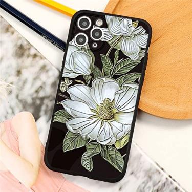 Imagem de Capa de telefone 3D Rose Flower com relevo para iPhone SE2 8 7 6 6S Plus 5 Capa de silicone macio para iPhone 13 11 12 Pro XS MAX XR X Cover, yxbaihua, para iPhone 13