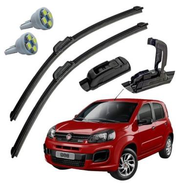 Imagem de Palheta Limpador Parabrisa Fiat Uno 2010 A 2013 + Pingo T10 - Tiger Au