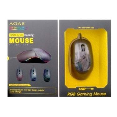 Imagem de Mouse Gamer Jogo Com Fio K30 Aoas Com Leds 3200 Dpi Jogador
