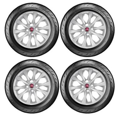 Imagem de 4 carlotas mobi 2021 prata aro 14 - GRID CALOTAS