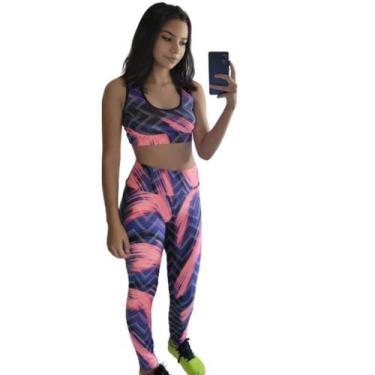 Imagem de Conjunto Fitness Feminino Calça Legging e Top Academia - CORPION, GG 4