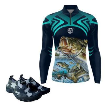 Imagem de Camisetas Pesca Uv 50 Sapatilha Nautica Aquatica Para Pescar - DUARTE 