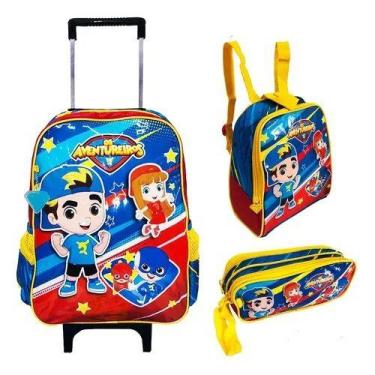Imagem de Kit Mochila Luccas Neto Lucas Original Rodinhas Lancheiraa - Clio, Esc