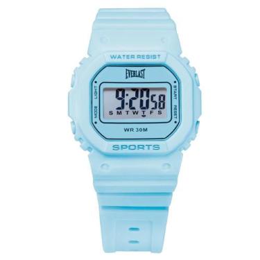 Imagem de Relógio Pulso Masculino Feminino Everlast Digital Esporte, Azul