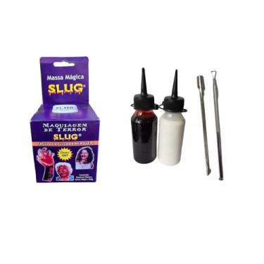 Imagem de Kit maquiagem artística latex + sangue falso+ + massa slug - Lynx prod