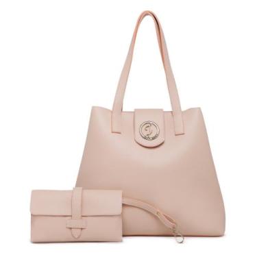 Imagem de Bolsa GABI Feminina Marfim Marca Josy Anny Tira Colo De Ombro + Cartei