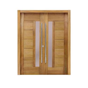 Imagem de Portal de Entrada BBB Visor Lateral sem Vidro em Madeira Maciça Tauari