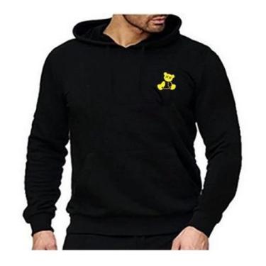 Imagem de Blusa de Moletom Relaxado Canguru Com Capuz Fechado Ted Masculina, Pre