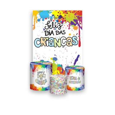 Imagem de Painel De Festa Vertical 1,50 x 2,20 + Trio De Capas Cilindro - Dia Da