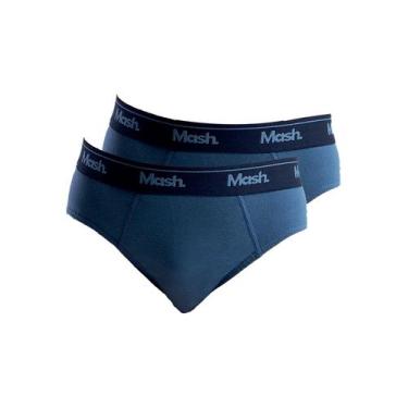 Imagem de Kit com 2 Cuecas Infantil Slip Mash 193.01, Azul, G