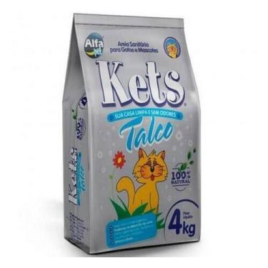 Imagem de Areia Higiênica Natural Kets Talco Para Gatos 4kg (com Nf) - ALFA PET