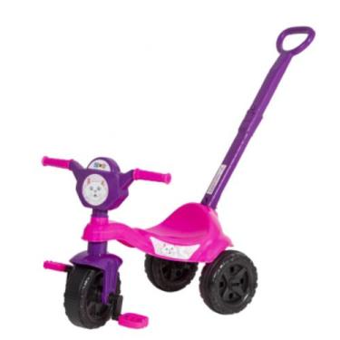 Imagem de Carrinho de Passeio/Pedal Infantil Kemotoca Gatinha com Haste - Ref BQ