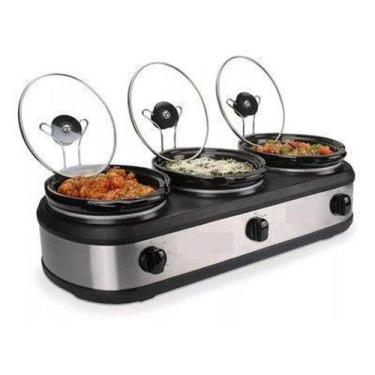 Imagem de Rechaud Elétrico Triplo Buffet Slow Cooker 127V Members Mark - Members