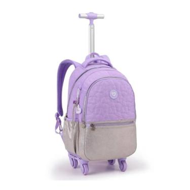 Imagem de Mochila de  matelasse estrela com rodas 360(mr42212) - PRINCESA, Lilai