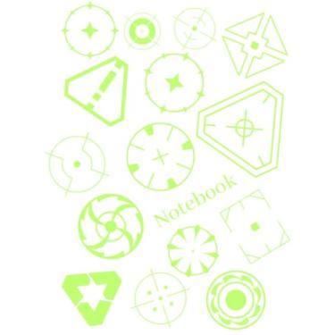 Imagem de PageVerse Expressions: Marksman Crosshairs Themed Cover Writing Notebook, 8.5" x 11", 160 Composition Lined Pages, Lime Green