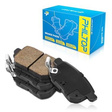 Imagem de PHILTOP Conjunto de pastilhas de freio a disco de cerâmica traseiras compatível com Corolla, Prius, xB, Yaris, Matrix, tC, CT200h, Corolla iM, Prius Prime, Vibe, Prius Plug-In, iM, Matrix, com