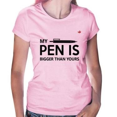 Imagem de Baby Look My pen is bigger than yours - Foca na Moda, Rosa bebê, G