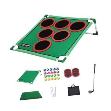 Imagem de menolana Golf Pong Putting Game Set Golf Putting Green Mat Practice Training Toine for Party Favors Holiday Beach Idades 3 4 5 6 anos, Rack único