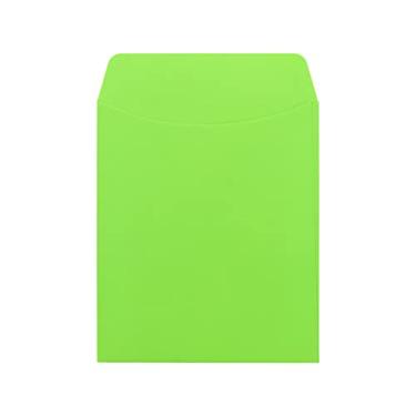 Imagem de Hygloss 30 bolsos para cartão de biblioteca, 9 x 12 cm - envelopes de bolso não adesivos - Limão elétrico - Bolsos para envelope de sala de aula - Ideal para organizar - Bolso pequeno colorido para