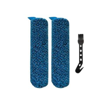Imagem de Aimery Peças de reposição Hydroduo Brushroll/Vacuum Roller Brush para Shark Hydroduo Cordless Wet Dry Floor Cleaner Vacuum WW201/WW200/WW201q-2 Rolo de escova + 1 escova de limpeza (azul original)