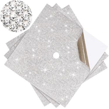 Imagem de MotiMind 3 peças de adesivos de decoração de boné de graduação faça você mesmo, papel de construção de cristal de strass brilhante para capinhas de graduação, sessões de fotos, álbuns de recortes