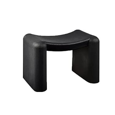 Imagem de ZABEES Banco pequeno para descanso para os pés, banquinho baixo de plástico espesso, multifuncional, varanda, sapato, trocador de sapatos para sala de estar, quarto, assento acolchoado em casa