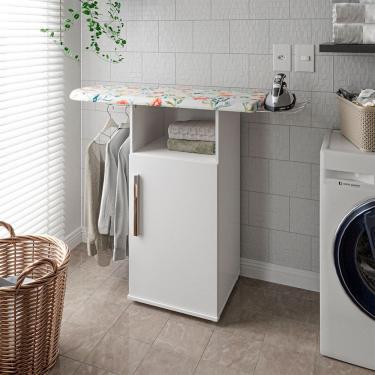 Imagem de Tábua de Passar Roupas Maria Flor Acabamento Premium com 1 Porta - Branco