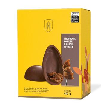 Imagem de Ovo de Páscoa Havanna Chocolate ao Leite Recheio Doce de Leite 447G