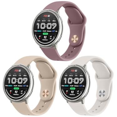 Imagem de Meliya Pulseiras para smartwatch Amazfit Active 2/Active/GTR Mini/GTS 2 2e 3 4/GTS 2 4 Mini/Bip 3/3 Pro/Bip U Pro/Bip S Lite, pulseiras de substituição de silicone macio de 20 mm para mulheres e