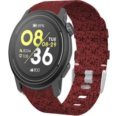Imagem de Lamshaw Pulseira de substituição de tecido de nylon respirável de 20 mm, 22 mm, compatível com smartwatch COROS PACE 3/APEX 2 Pro/APEX 46 mm/APEX 2/PACE 2/APEX 42 mm (pulseira de tamanho de 22 mm,