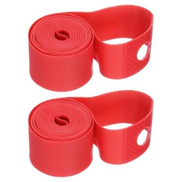 Imagem de HARFINGTON 2 tiras de aro de bicicleta 56 cm x 20 mm PVC forro de pneu de bicicleta fita de aro de roda de bicicleta fita de tubo interno protetor de almofada de proteção anti-arranhões para Road MTB