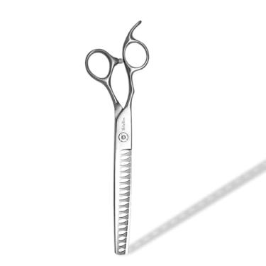 Imagem de SnipStar 7 polegadas Professional Pet Chunker tesouras mão esquerda VG10 aço 18 dentes tesouras para cuidados de cães, taxa de diluição 45%