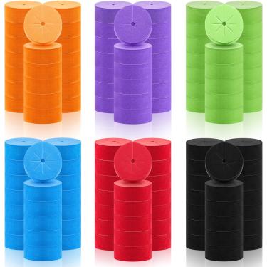 Imagem de Lallisa 120 coleiras de clone de 5 cm, inserções coloridas de espuma hidropônica, inserções de clonagem de espuma faça-você-mesmo, para potes de rede de 5 cm para máquinas de clone hidropônico