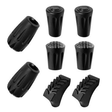 Imagem de GIBENUO 8 Peças De Pontas Reposição Para Bastões Caminhada - Pés Borracha Caminhada, Acessórios Serve Na Maioria Dos Padrão, Absorve Impactos (Diâmetro Do Furo 11 Mm)
