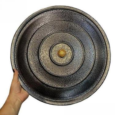 Imagem de Tampa De AlumíNio 40 Cm 33 Cm 50 Cm Prato Preto Frigideira Panela CaldeirãO CaçArola Panela De Arado Prato(50 cm,Madeira)