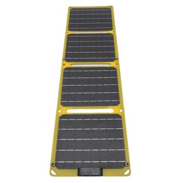 Imagem de Luocute Carregador de Painel Solar de 40w, Carregador de Painéis Solares Portáteis Com Portas Duplas do Tipo C para Laptops, Mala Solar Dobrável para Atividades Ao Ar Livre,