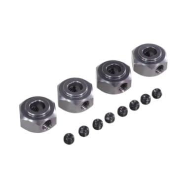 Imagem de YIJU Adaptadores de cubo sextavado de 12 mm, conector sextavado, acessório faça você mesmo, fácil de instalar e resistente para carro RC 1/10 10208 1/12, Cor Titânio