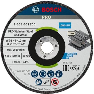 Imagem de Bosch Disco de Desbaste PRO StainlessSteel&Metal 76mm, 5un