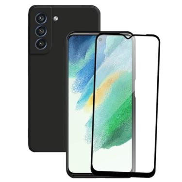 Imagem de Capinha Para Galaxy S21 FE Capa Preta Premium Proteção Câmera + Película de Vidro 3D Anti Impacto