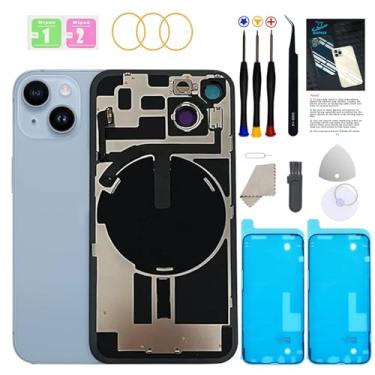 Imagem de GUPFIX Substituição de vidro traseiro para iPhone 14 com ferramentas Repir, tampa traseira de grande orifício de substituição de vidro todas as operadoras com adesivo pré-instalado e kits de