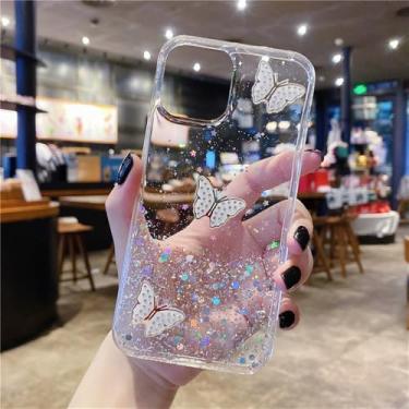 Imagem de Capa transparente com glitter para Huawei P30 Lite P20 Pro P40 P50 Y5 Y6 Y7 Y9 Prime 2019 P Smart Mate 20 Lite Capa protetora, transparente, para P20 Lite