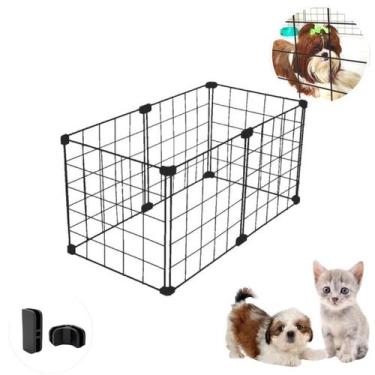 Imagem de Cercadinho Modular Pet 6 Telas 30x30cm mimo Gaiola Coelho Cão Gato Por