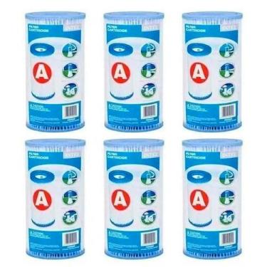 Imagem de Kit 06 Cartuchos Refil Tipo a Filtro Intex Bomba 2006 3785