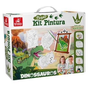 Imagem de Brinquedo Para Colorir Dinossauros Super Kit C/04 Tel - BRINC. DE CRIA