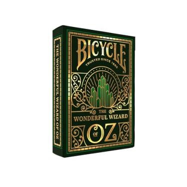 Imagem de Bicycle Baralho mágico de Oz, baralho inspirado em Oz, esmeralda e ouro, 1 baralho