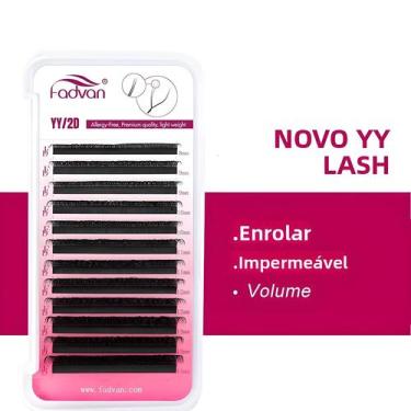 Imagem de Cílios Postiços Em Formato YY FADVAN De 6-15mm, Vison Sintético, Curva