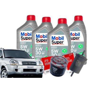 Imagem de Kit 4 Óleo 5w30 + Filtros de Óleo e Combustível Tucson 2.0 16v Flex 20